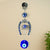 Decorative Evil Eye Hanging with Elephant and Horseshoe Motif, Wind Chime (1 Pc)
