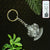 Lord Ganesha Sitting Design Silver Keychain (1 Pc)