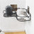 Kitchen corner shelf with adhesive