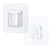 Transparent adhesive hook for hanging items, clear design