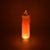 Red LED flameless pillar candle, battery-operated for realistic flickering light.