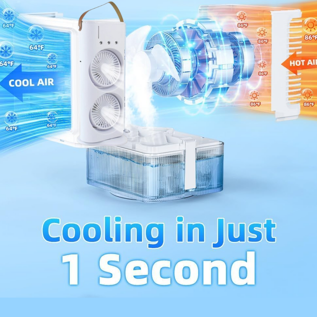 Arctic Twin Air Fan with Remote (1 Pc / With Remote / Plug and Play)
