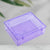 Transparent plastic storage container with lid, ideal for storing household items and organizing spaces.