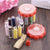 Sewing box with multiple compartments for organizing threads, needles, and sewing supplies.