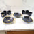 Sweet Buzz 9-Piece Seashell Ceramic Cup Set – Ideal for Home & Gifts
