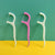 Convenient floss sticks for maintaining oral hygiene.