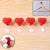 Heart-shaped Knob Pulls Toilet Press Button (4 Pc)