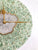 10" Diameter Large Light Green Crystal With White Agate Wall Clock