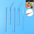 Set of 4 Stainless Steel Straws & Brush (2 Straight straws, 2 Bent straws, 1 Brush)